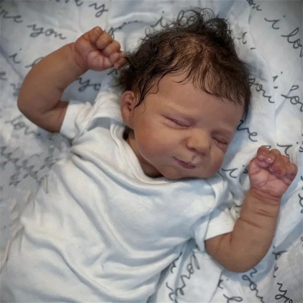 Zero Pam Black Reborn Baby Dolls Silicone Full Body, 18 in Realistic Baby Doll, African American Baby Boy,Full Silicone Baby Doll, Black Reborn Dolls with Accessories