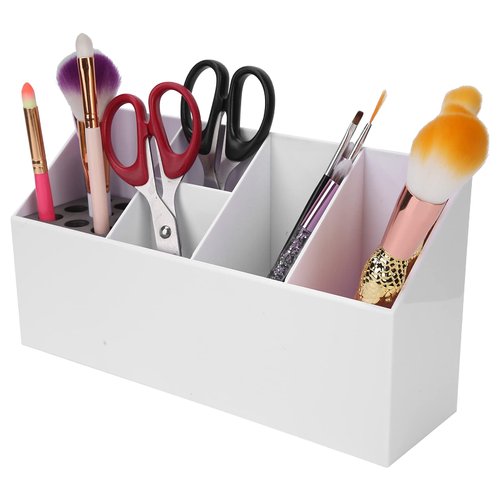 Scissors Holder Rack, Professional Salon Scissors Organizer Holder Hairdressing Combs Hair Clips Hairdressing Tool Storage Box for Hair Stylist Office Home(white)