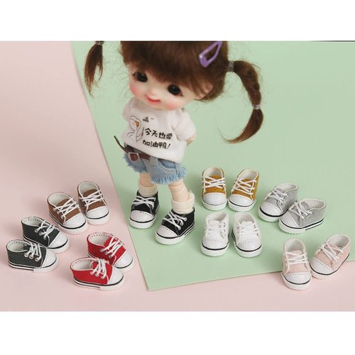 XiDonDon BJD Doll Shoes Casual Shoes for OB11,GSC,Molly,Holala,1/12bjd Shoes Doll Toy Accessories (Black)