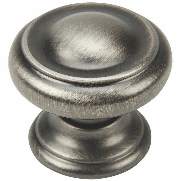 Cosmas 10 Pack 3317AS Antique Silver Cabinet Hardware Round Knob - 1-3/16" Diameter