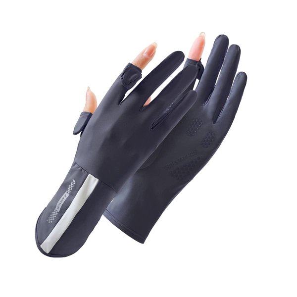 SUJAYU UV Protection Gloves Driving Gloves Women, Full Finger UV Gloves Sun Gloves Sun Protection Gloves, Thin Gloves UV Light Gloves Women Cycling Gloves for Women (Black)