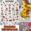 7 Pics 5D Halloween Nail Stickers, Small Cute Cartoon Nail Stickers for Kids, Girls and Women, Goth Nail Charms, Accessories for Nail Art, Pegatinas para Uñas