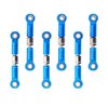 Treehobby 6PCS Adjustable Front Rear Aluminium Alloy Servo Link Steering Linkage Set Compatible with Wltoys 1/18 A959 A969 A979 K929 RC Hobby Model Car Upgraded Hop-Up Parts (Blue)