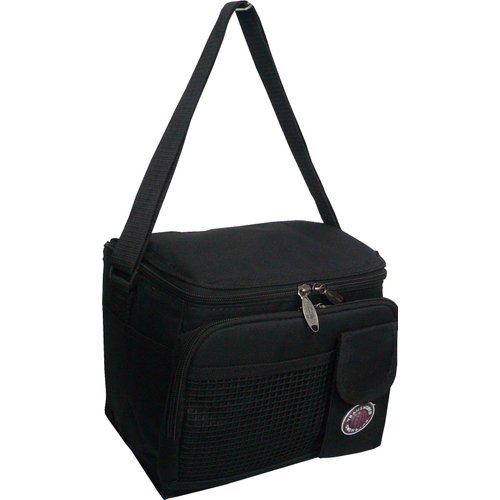 Transworld Durable Deluxe Insulated Lunch Cooler Bag (Black, 12-inch)