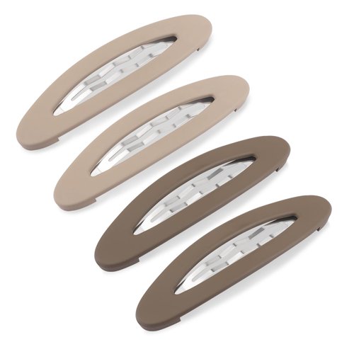 4PCS Snap Hair Clips for Women, Snap Hair Barrettes for Girls, Matte Snap Clips for Hair, Hair Pins for Girls, Medium Barrettes Hair Accessories (3.5Inch)