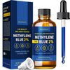 WoldoHealth Methylene Blue 2% Drops 3.4 Fl Oz - High Purity, hird-Party Tested, Formaldehyde Free