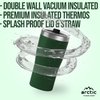 Arctic Tumblers | 20 oz Green Insulated Tumbler with Straw & Cleaner - Retains Temperature up to 24hrs - Non-Spill Splash Proof Lid, Double Wall Vacuum Technology, BPA Free & Built to Last