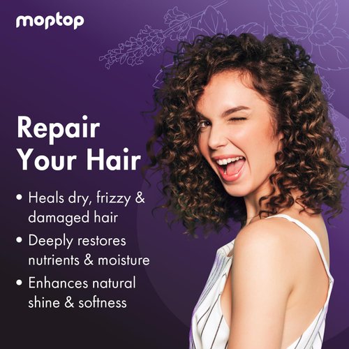 MopTop Salon Deep Conditioner, Hair Mask For All Hair Types, Hair Repair Cream, Intense Hydration For Dry, Damaged & Frizzy Curls, Paraben Free & Silicone Free