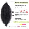 Springy Afro Twist Hair 12inch Marley Twist Braiding Hair 3 Packs Wrapping Hair for Soft Locs Black Pre Fluffed Kinky Curly Crochet Hair Extensions
