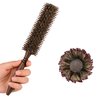 PERFEHAIR Small Round Boar & Nylon Bristle Brush -1.8 Inch, Styling Hairbrush for Blow Drying Curling Men & Women's Short, Thin, Fine Hair, Natural Wooden Handle