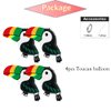 4pcs Toucan helium balloons Tropical bird toucan foil balloon for Hawaiian Luau party supplies,Toucan party decoration,babyshower/toucan theme birthday decoration