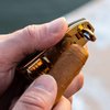 Mrs. Brog Cigar Lighter Triple Flame Torch with Built in Cigar Punch (Butane Gas Not Included) - Pocket Size 3 Adjustable Wind Proof Jet Flames - Ergonomic Grip