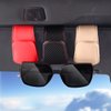 Sunglasses Holder for Car Sun Visor, 2 PCS Magnetic Leather Eyeglass Hanger, Sun Glasses Mount Clip on Visors, Ticket Card Cash Organizer, Auto Interior Accessories (Carbon Fiber)