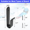 FOROIRON Horizontal Snowboard Wall Mount Clips Snowboard Wall Rack Snowboard Mount Storage Snowboard Display Wall Mount for Room, Garage (2 PCS)