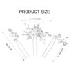 Gorais Flower Wedding Hair Pins Crystal Bridal Hair Pieces Pearl Bride Hair Clips Hair Accessories for Women and Girls (Pack of 3)