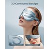 SGMSILK Mulberry Silk Sleep Mask, 3D Contoured Cup Eye Mask for Sleeping, Super Soft Breathable Silk Eye Covers for Sleeping, Blackout Eye Mask for Sleeping, Travel Silk Eye Mask Light Blue