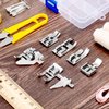 12 Pieces Sewing Machine Presser Foot Set Sewing Machine Spare Parts Accessories Multifunctional Sewing Foot Presser for Most Sewing Machines