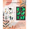 Gibaniza Glow Temporary Tattoos for Kids,12 Sheet Luminous Tattoo Sticker Pack with Mermaid,Dinosaur,Space,Pirate Designs - Boys & Girls Glow Party Favors Supplies
