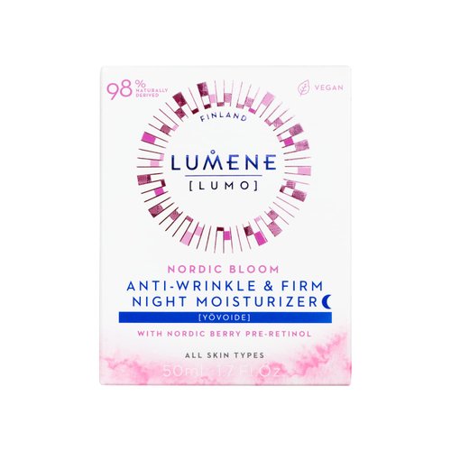 Lumene [Lumo Nordic Bloom Anti-Wrinkle + Firming Night Cream - Hydrating Face Moisturizer for Visibly Firmer, Radiant & Smooth Skin - Formulated with Pre-Retinol Complex + Lingonberry Extract (50ml)