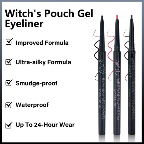 Witch's Pouch Gel Eyeliner Pencil Waterproof Smudge Proof, Long-Lasting Eye Liner Pencils, High-Intensity Colored Waterproof Eyeliner Pencil, Ultra-Smooth Korean Eye Pencil Eye Makeup (04 Cinnamon)
