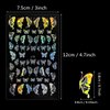 Holographic Butterfly Nail Art Sticker, KISSBUTY 4 Sheets Silver Butterfly Nail Decals Gummed Laser Butterflies Nail Adhesive Stickers Holographic Silver Butterfly Nail Art Decor Butterfly Manicure