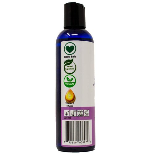 Lavender Flavored Massage Oil for Couples – Edible Massaging Lotion with Vitamin E, Sweet Almond and Coconut Oil is Non Sticky and Gentle on Skin – Natural, Relaxing and Vegan (4 oz)