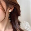 Sttiafay Vintage Crystal Butterfly Pearl Earrings Long pearl Drop Earrings Gold Pearl Tassel Chain Earrings Sparkly Cz Butterfly Stud Earrings Jewelry for Women and Girls