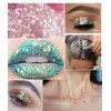 GL-Turelifes 30ml Sequins Chunky Glitter Liquid Eyeshadow Glitter Body Gel Festival Glitter Cosmetic Face Hair Nails Makeup Long Lasting Sparkling Easy to Apply, Easy to Remove (#08 Red)