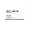 Personalized Modern Hairstylist Business Cards / 100 Custom Feminine Business Cards / 2" x 3.5" Small Flat Pink Black Beauty Salon Business Card Pack/Made in The USA