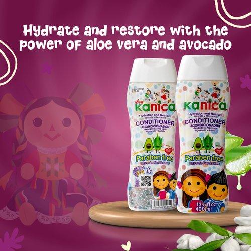 KANICA Hydrating Conditioner - Deep Conditioner with Aloe Vera & Avocado Oil - Paraben-Free Natural Conditioner - Gentle & Tear-Free Hair Care Conditioner - 13.5 Fl Oz