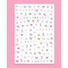 xo, Fetti Party Preppy Nail Stickers | 496 Stickers | Girly Party Accessory, Rainbow Bachelorette Decorations, Smiley Birthday Manicure, Butterfly Adhesive Press Ons