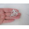Small gold or silver flower hair barrette alligator clip bridal clip bridal (Primary color: Gold)