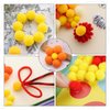 YHMQDU Pom Poms Set 460 PCS Orange Crafts Fuzzy Balls with Glue Gun for Autumn Thanksgiving Christmas DIY Arts and Craft Making Decorations