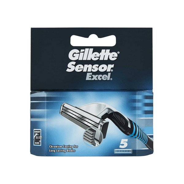 Gillette Sensor Excel Men's Razor Blade Refills, 5 Count, Mens Razors / Blades