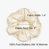3Pack Silk Scrunchies For Hair 100% Pure Mulberry Silk 16 Momme Scrunchies With Elastic Band Silk Hair Scrunchies Hair Ties For Women Girls