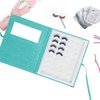 16 Paris Eyelash Storage Book Portable Eyelash Organizer Holder Case Make Up Display Catalog Lash Container Box Glitter Cover Lash Empty Case (Green)