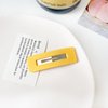 2Pcs Yellow Fashion Styling Hair Clips for Women and Girls Woman Matte Candy Color Square Buckle Bangs Clips and Barrettes Hair Accessories