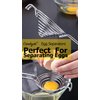CAMKYDE Egg Separator Food Grade Stainless Steel Egg Yolk White Separation Tool (Red)