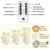 YTDSUP LED Flameless Candles Set of 3, Battery Operated Glass Candles with Remote and Timer, Flickering Real Wax Candles Light for Festival Wedding Home Party, Upgraded Version (D3 xH 4" 5" 6"-White)