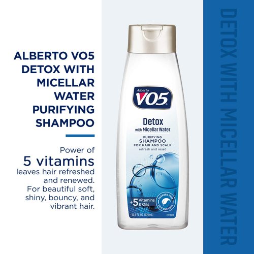 High Ridge VO5 Purifying Shampoo for Hair and Scalp - 12.5 Fl Oz - Detox with Micellar Water - Leaves Hair Looking Vibrant and Beautiful