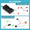 Sntieecr 276PCS DC Motor Kit, Mini Electric Circuit Kit for DIY Science Projects with Motors, LED Light, Vanes Propeller, AA Battery Holder, Plastic Gears, Gift for Kids