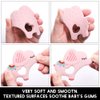 Soft Pink Elephant Teether Toy for Babies 0-6/6-12 Months Silicone Chew Teething Toy,2pcs Baby Pacifier for Gift
