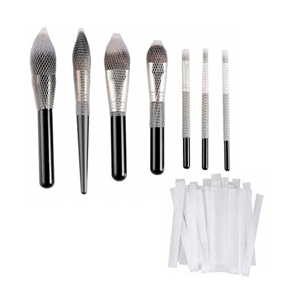 CLOTHOBEAUTY 40 pcs Makeup Brushes Pen Guard Protector Set Reusable Expandable Mesh Cover(Not include Brushes)