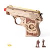 Wowood 3D Wooden Puzzles, Rubber Band Gun LQ502, Mini Gun Model Craft Kit, Mechanical Model Puzzle, Unique Gift for Adult/Teen