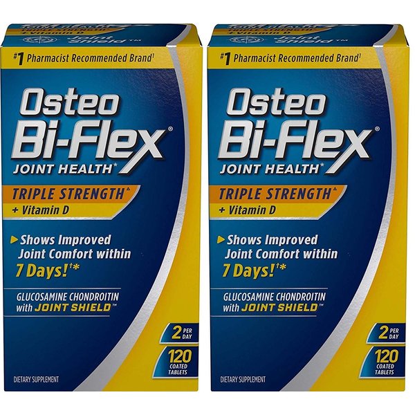 Osteo Bi-Flex Triple Strength w/ Vitamin D, 120 Coated Tablets (Pack of 2)