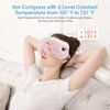 Heated Eye Mask, Deckpro Steam Warm Compress Therapy Cordless USB Rechargeable Sleep Mask with Adjustable Strap Silk Traveling Eye Mask for Dark Circles, Puffiness & Eye Fatigue Pink