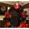 MEBAY Black Gold Red Balloons Garland Arch Kit, 141Pcs Latex Balloons Different Sizes 18 12 10 5 Inch for Party Decorations, Wedding Backdrop, Birthday, Baby Shower, Graduation