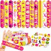 Cherisnowy 48 PCS Softball Party Favors 24PCS Tattoos Stickers 24PCS Slap Bracelets Wristbands Perfect for Themed Birthday Baby Showers or Classroom Rewards Ideal Decor and Gifts for Girls and Boys