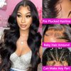 Atilck Lace Front Wigs Pre Plucked Body Wave 13x4 HD Transparent Lace Frontal Wigs 150% Denisty Glueless Wigs Natural Color (20 Inch)