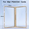 CARDYOO Card Sleeves, Gold Metal Graded Card Case, Premium Slab Protector for PSA Graded Card, with UV & Scratch Resistant Glass, Fit 35pt Size